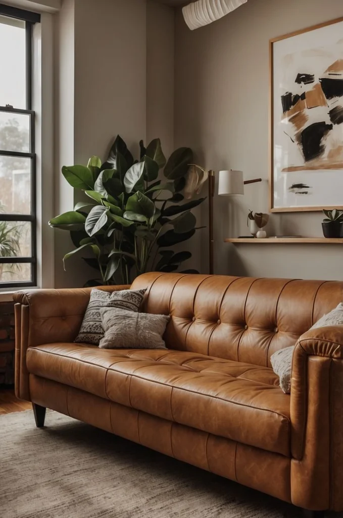 Tan Leather Couch Living Room Ideas Inspiration for Your Home The best furniture shop in Kozhikode